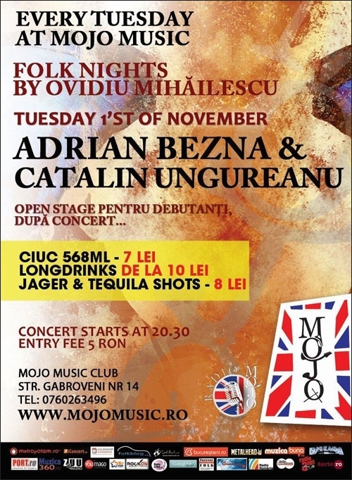 Concert Catalin Ungureanu si Adrian Bezna in Mojo