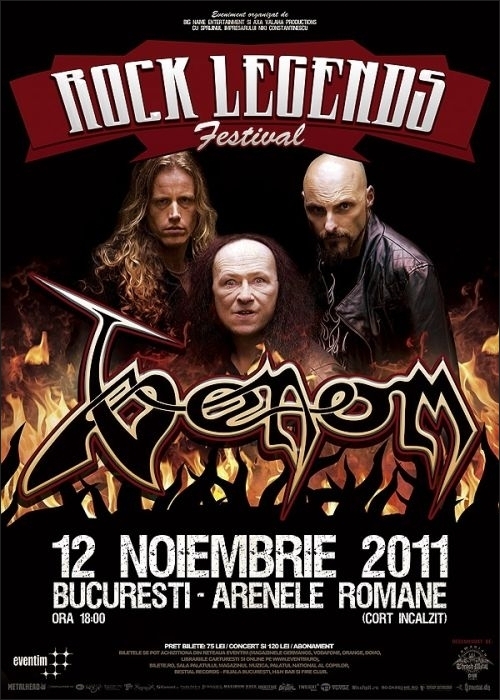 Concert Venom la Festivalul Rock Legends editia I in Arenele Romane