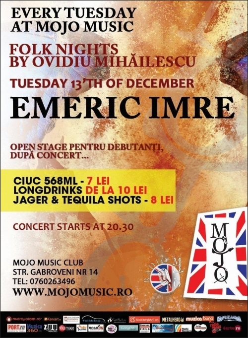 Concert Emeric Imre in Club Mojo