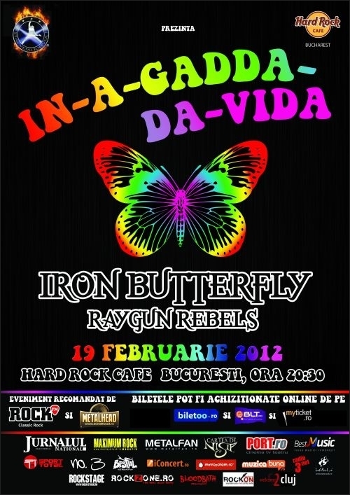 Iron Butterfly concerteaza in Romania pe data de 19 februarie 2012 in Hard Rock Cafe