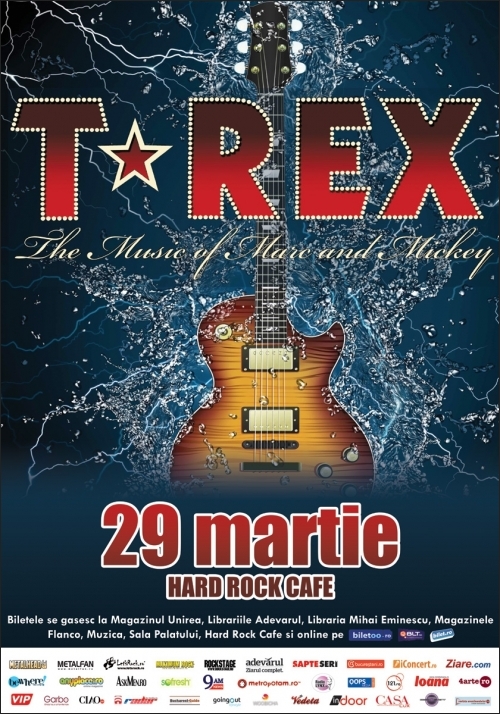 Vino sa asculti “Get it On” live! 20% discount la biletele T.Rex de joi pana duminica