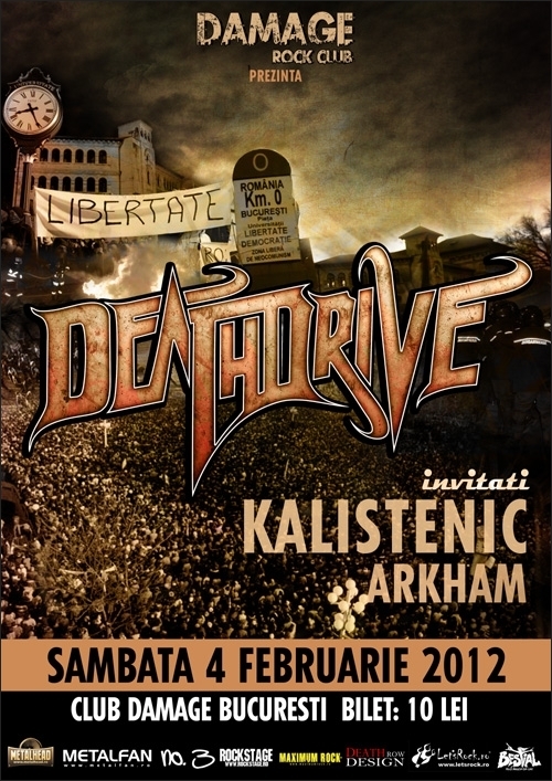 Concert Deathdrive, Arkham si Kalistenic in Damage Club