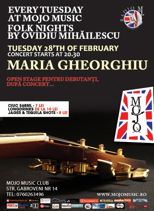 Concert Maria Gheorghiu in Club Mojo