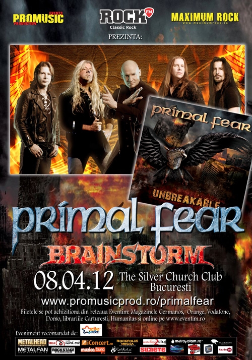 Concert Primal Fear si Brainstorm la Bucuresti