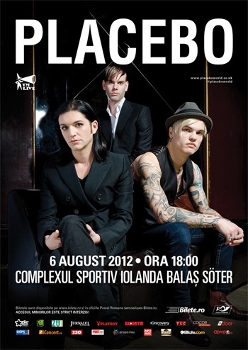 Placebo vor concerta in Romania in august 2012