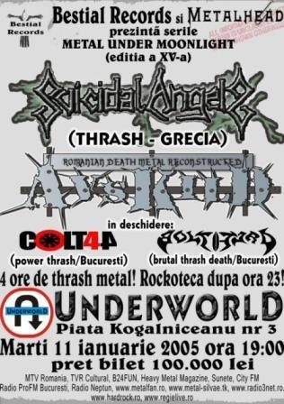 SUICIDAL ANGELS, Avskild, Colt44, Bolthard (Metal Under Moonlight XV, 11.01.2005)