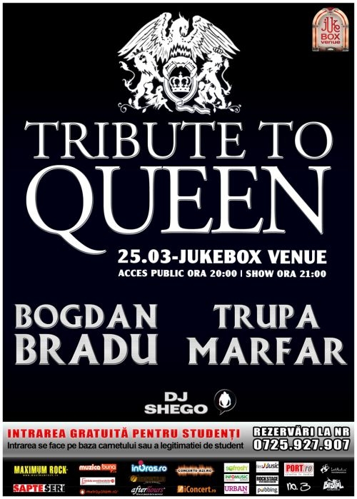 Concert Marfar si de Bogdan Bradu - Tribute to Queen in Jukebox Venue