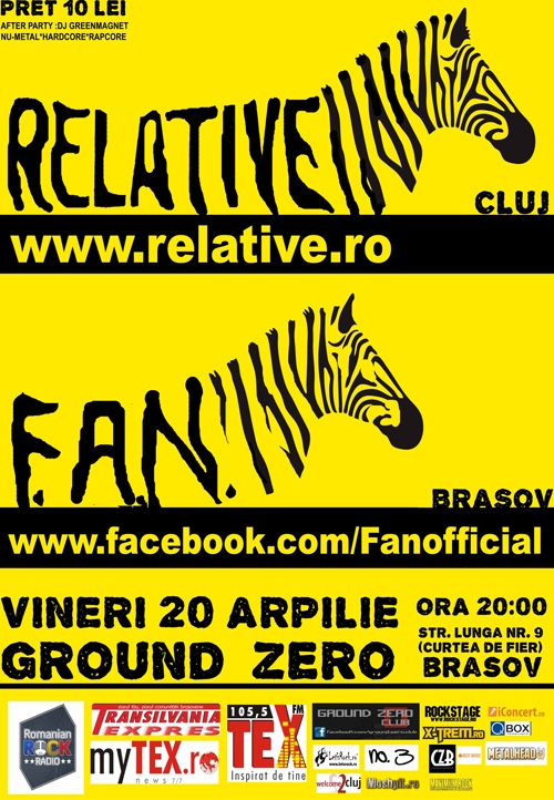 Concert Relative si Fun in Ground Zero din Brasov