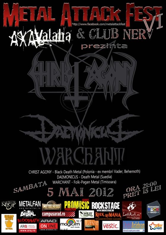 Christ Agony, Daemonicus si Warchant la Metal Attack Fest VI in Club Nerv