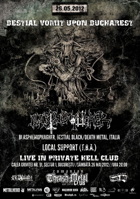 Concert Blasphemophagher in Private Hell Club din Bucuresti