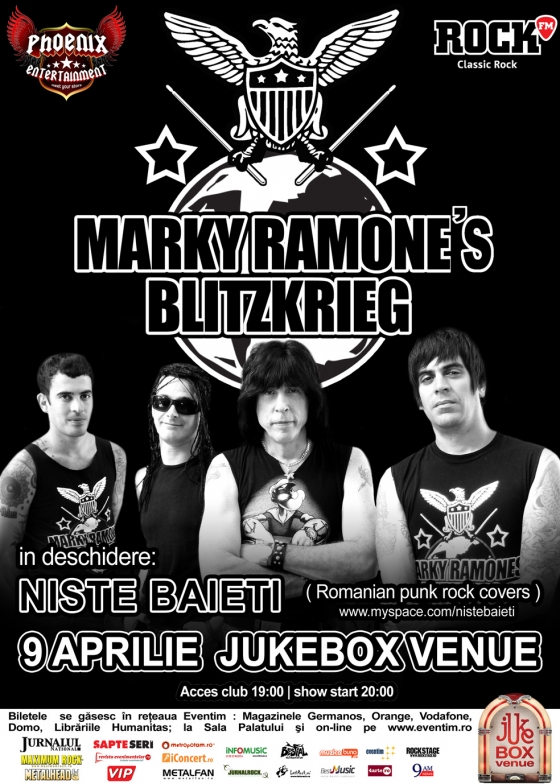 Marky Ramone's Blitzkrieg live la Bucuresti