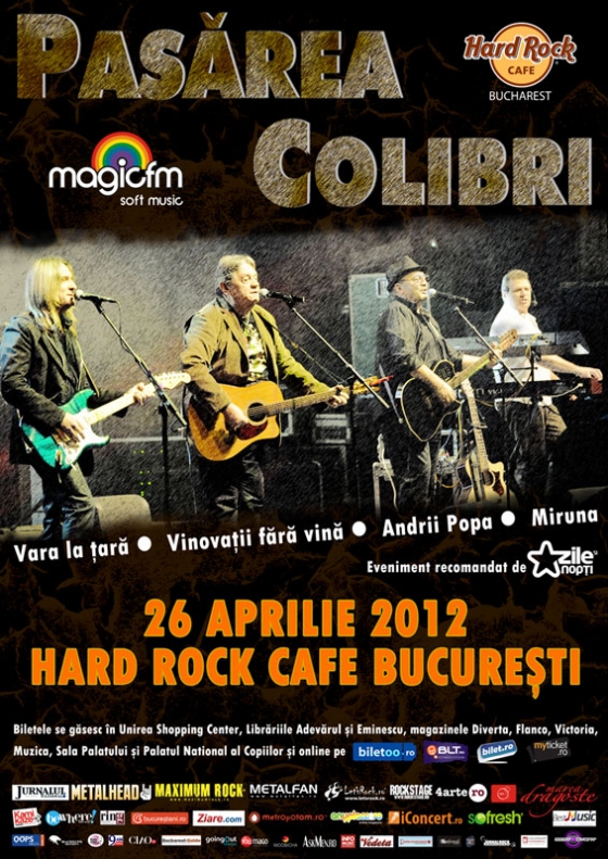 Pasarea Colibri in Hard Rock Cafe: doua categorii de bilete sunt sold-out