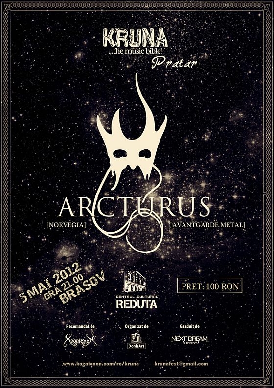 ARCTURUS in Centrul Cultural Reduta din Brasov la KRUNA Pratar