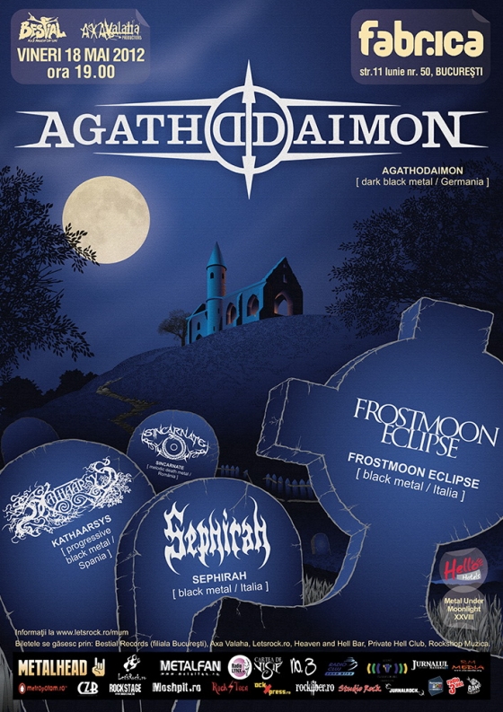 AGATHODAIMON, Frostmoon Eclipse, Kathaaarsys, Sephirah, Sincarnate (Metal Under Moonlight XXVIII, 18.05.2012)