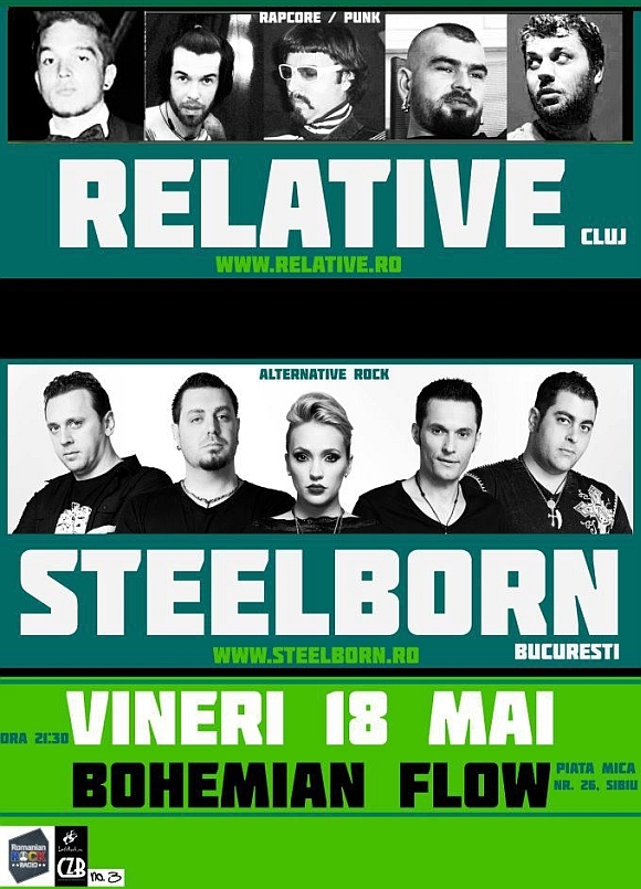 Concert Relative si Steelborn in Bohemian Flow Art&Pub din Sibiu