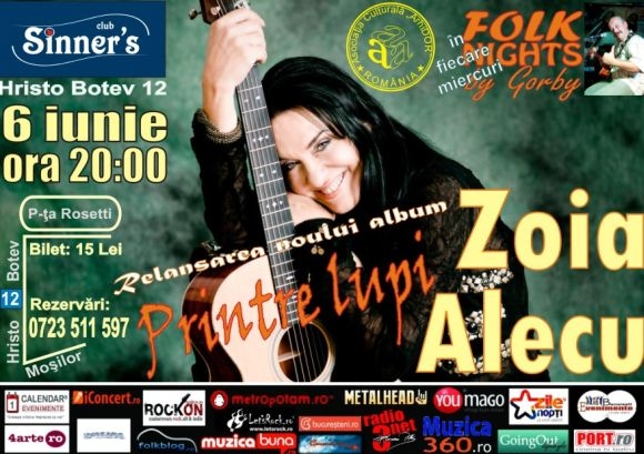 Concert Zoia Alecu - Printre lupi in Sinner's Club