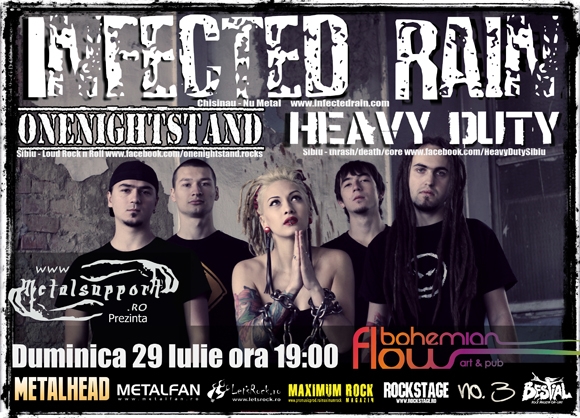 Concert Infected Rain, Heavy Duty si One Night Stand in Bohemian Flow Art and Pub Sibiu