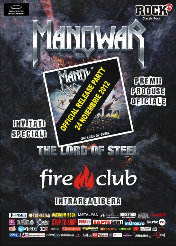 Lansarea noului album MANOWAR celebrata pe 24 noiembrie in Fire Club