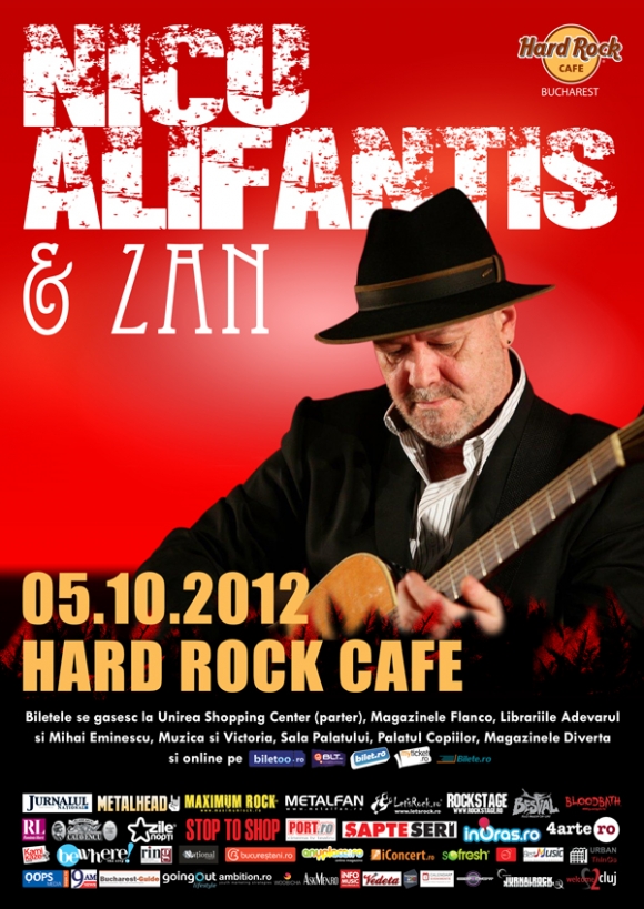 Nicu Alifantis si Zan – concert extraordinar pe 5 octombrie in Hard Rock Cafe