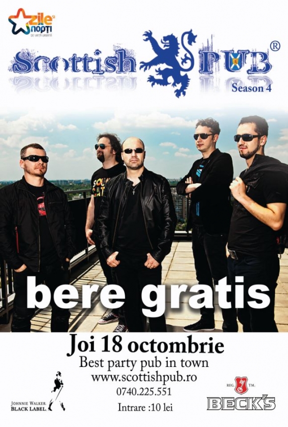 Concert Bere Gratis in Scottish Pub Timisoara