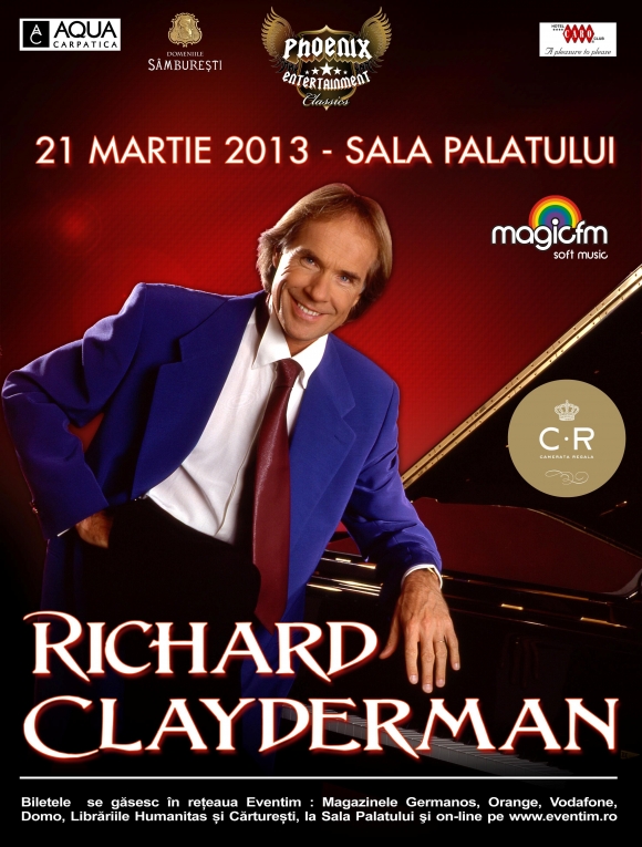 Concert Richard Clayderman la Sala Palatului din Bucuresti