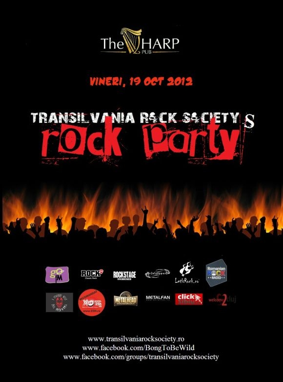 Transilvania Rock Society reincepe seria de petreceri rock in The Harp Pub