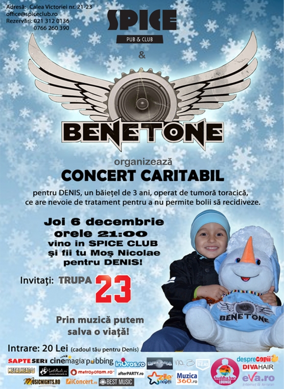 Concert caritabil Benetone Band in Spice Club