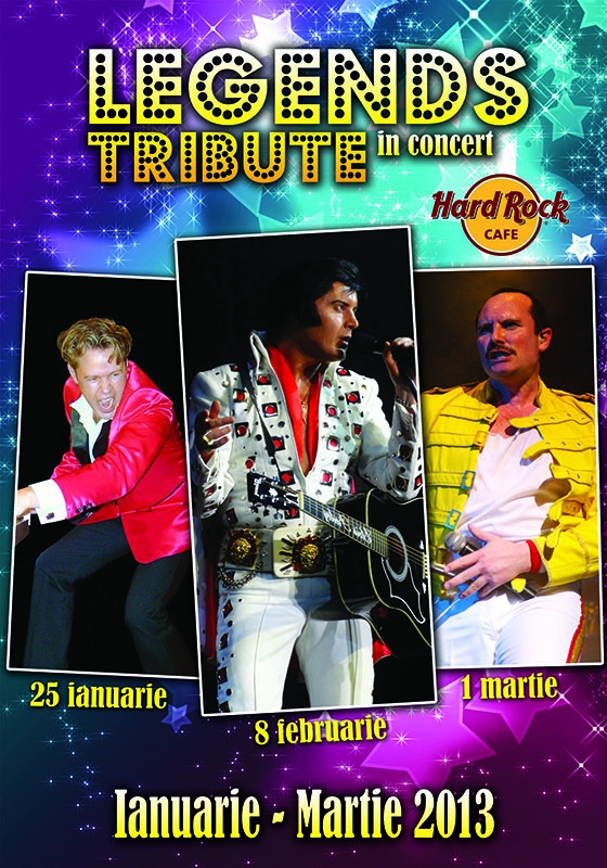 JERRY LEE LEWIS, ELVIS PRESLEY & FREDDIE MERCURY - Legends Tribute In Concert la Hard Rock Cafe