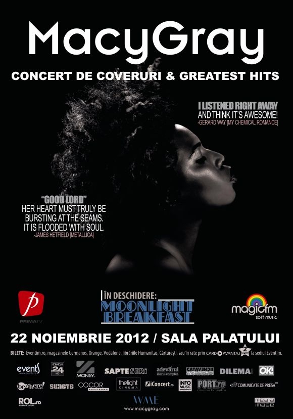 Macy Gray canta „Nothing Else Matters” la Sala Palatului