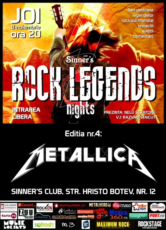 Metallica la Rock Legends Nights in Sinner's Club