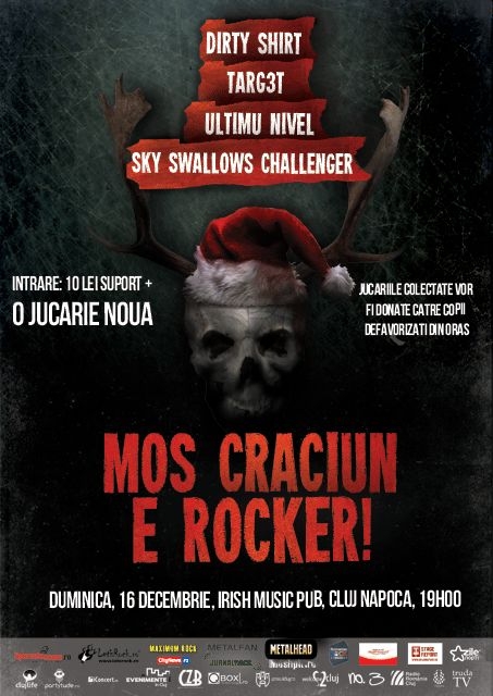 MOS CRACIUN E ROCKER 2012 - Dirty Shirt, Targ3t, Ultimu nivel si Sky Swallows Challenger in Irish Music Pub