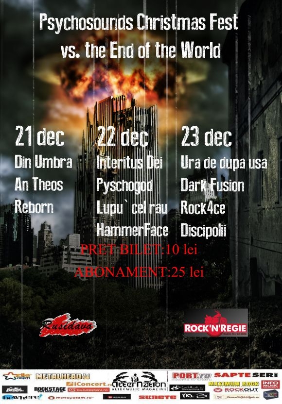 Trei seri metalice la Psychosounds Christmas Fest vs. the End of the World