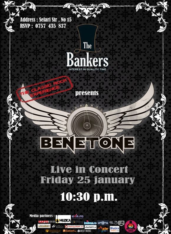 Concert BENETONE Band in club The Bankers din Bucuresti