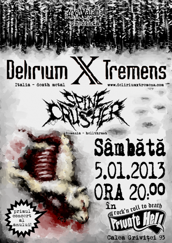 Concert Delirium X Tremens si Spinecrusher in club Private Hell