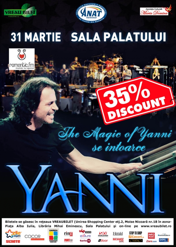 S-a modificat data concertului Yanni