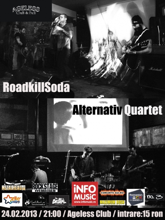 Concert Roadkillsoda si Alternativ Quartet in Ageless Club