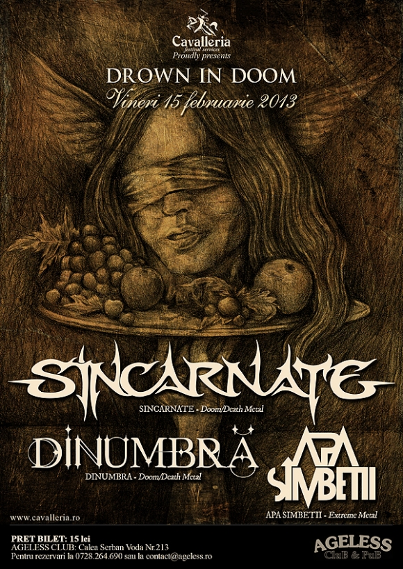 Drown in Doom cu Sincarnate, DinUmbra si Apa Simbetii in Ageless Club