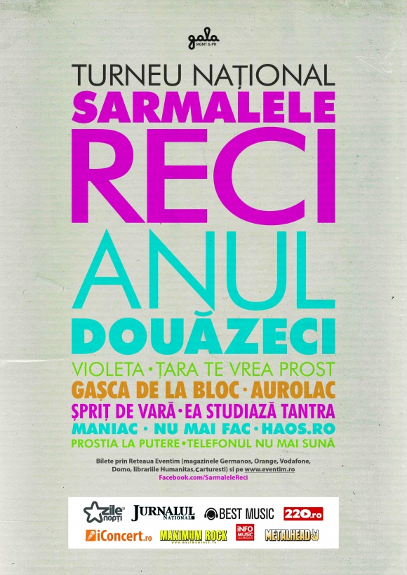 Turneul national aniversar 'Sarmalele Reci - Anul douazeci' incepe la Suceava si Iasi