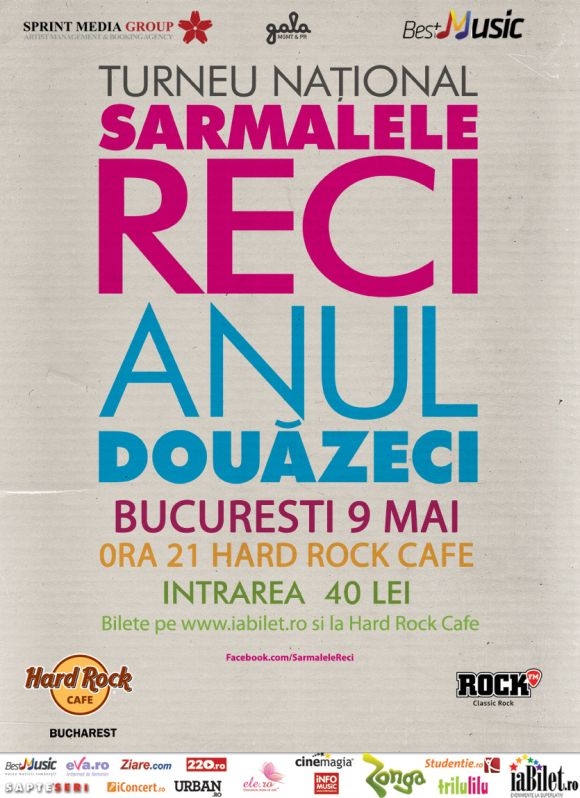 Anul douazeci - concert aniversar Sarmalele Reci la Hard Rock Cafe