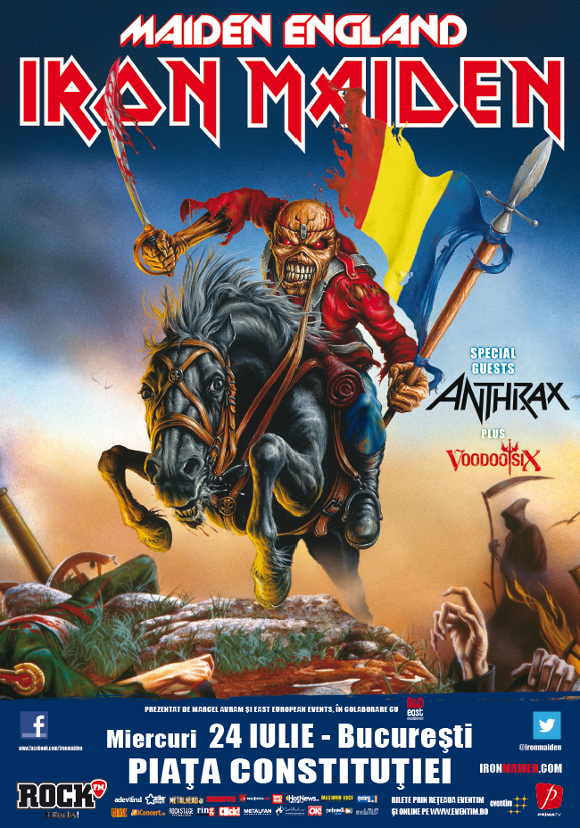 Concert Iron Maiden, Anthrax si Voodoo Six in Piata Constitutiei