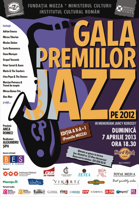 Gala premiilor de Jazz 2012 - Premiile Muzza, in Hard Rock Cafe