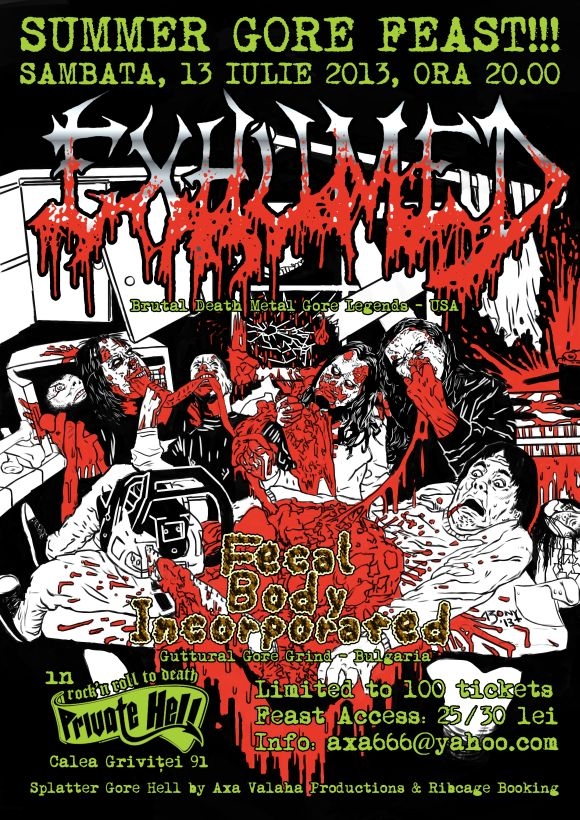 Summer Gore Feast in Private Hell din Bucuresti