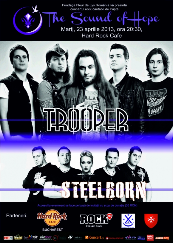 Trooper si Steelborn sustin un concert caritabil in Hard Rock Cafe