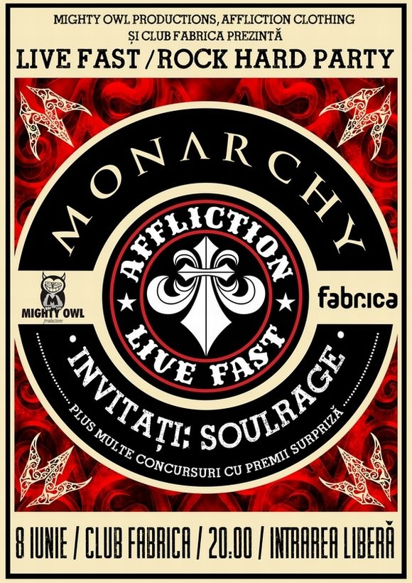 Concert Monarchy si Soul Rage in club Fabrica