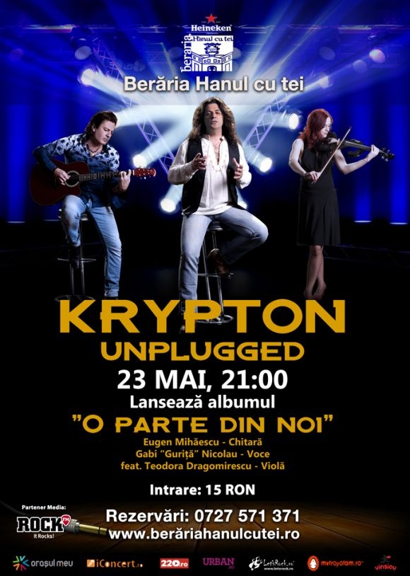 Krypton Unplugged lanseaza O parte din noi la Beraria Hanul cu tei