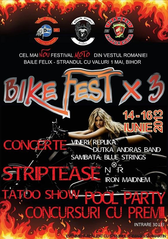 Prima editie a Festivalului „BikeFest x 3” in Baile Felix