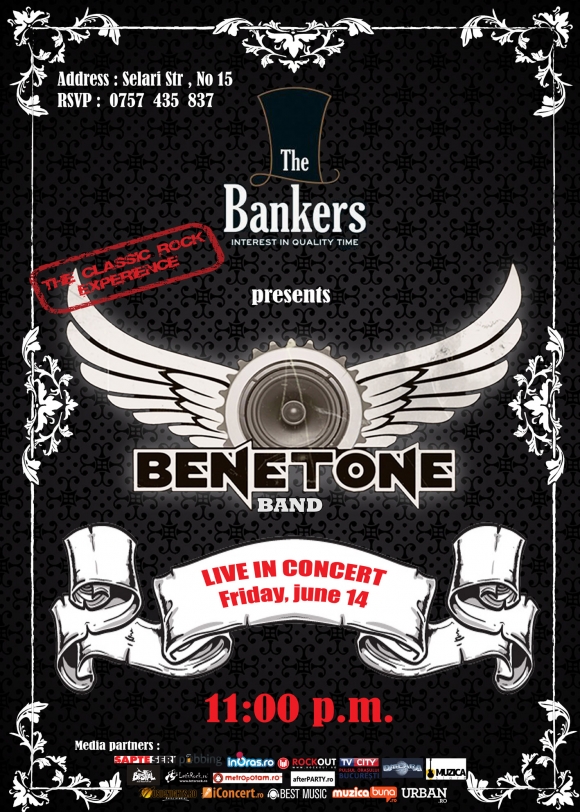 Concert Benetone Band in The Bankers, 11 iunie 2013