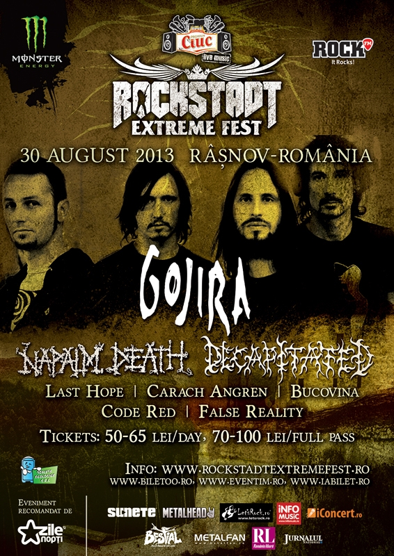 Mesaj de la GOJIRA pentru Rockstadt Extreme Fest