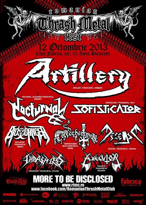 A doua editie Romanian Thrash Metal Fest in Club Fabrica