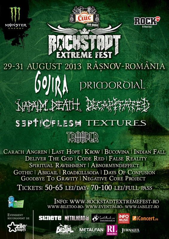 Au ramas doar 10 zile de pre-sale pentru Rockstadt Extreme Fest